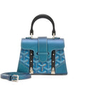 Pearly Blue Goyardine Canvas and Chevroches Calfskin Saïgon Structuré Nano Bag Silver Hardware, 2024