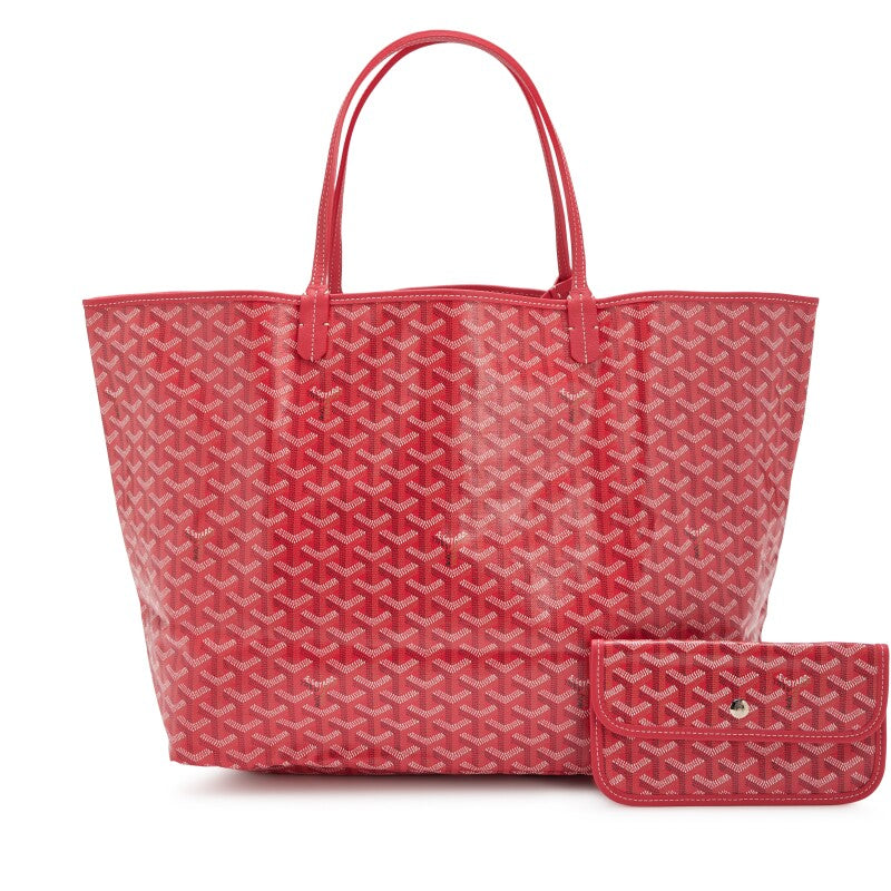 Limited Edition Fuchsia and Floral Goyardine Le Jardin Canvas and Chevroches Calfskin Reversible Saint Louis GM Bag, 2024