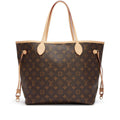 Ebene Brown Monogram Coated Canvas Neverfull GM Gold Hardware