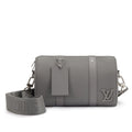 Virgil Abloh Gray Aerogram Leather City Keepall Silver Hardware, 2021-2022
