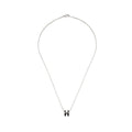 Black Lacquer Mini Pop H Pendant Palladium Hardware