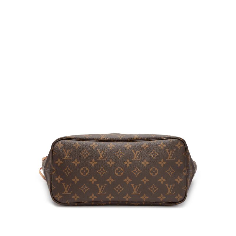 Ebene Brown Monogram Coated Canvas Neverfull GM Gold Hardware