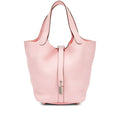 Rose Sakura Taurillon Clemence Picotin Lock 18 Palladium Hardware, 2021