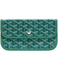 Green Goyardine Canvas Saint Louis Pouch Wallet
