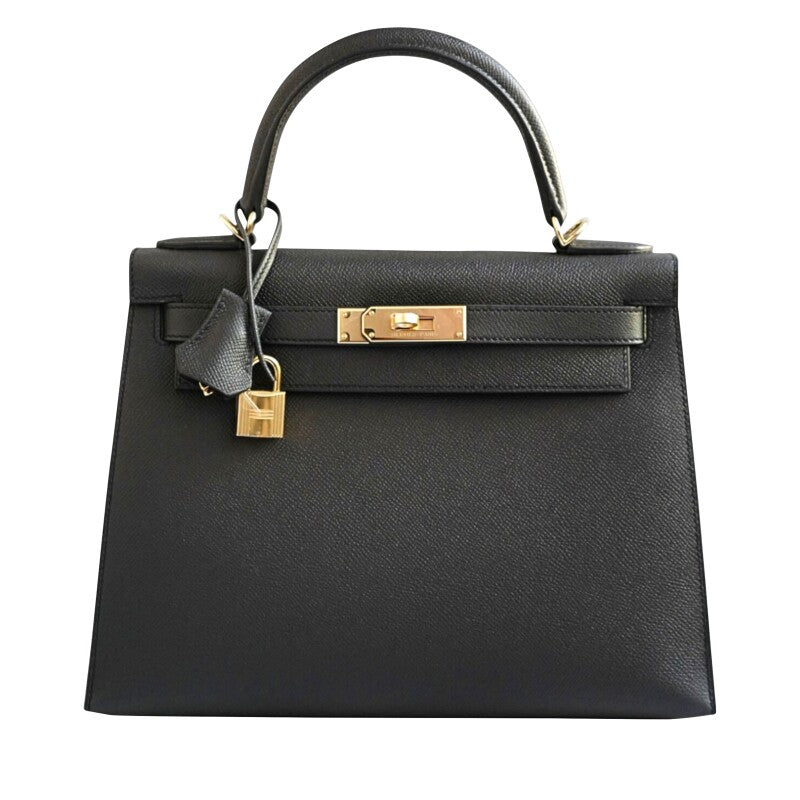 Black Epsom Sellier Kelly 28 Permabrass Hardware, 2023