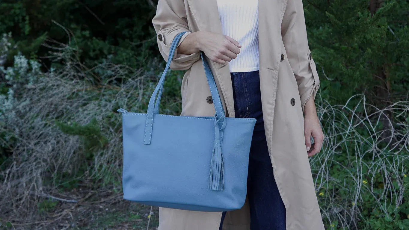 Limited Edition Milled Leather Crossbody Carryall Tote – Laptop Compatible - Fold Peaks