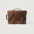 Vintage Tan Leather Messenger Bag with Classic Carry Design - Fold Peaks